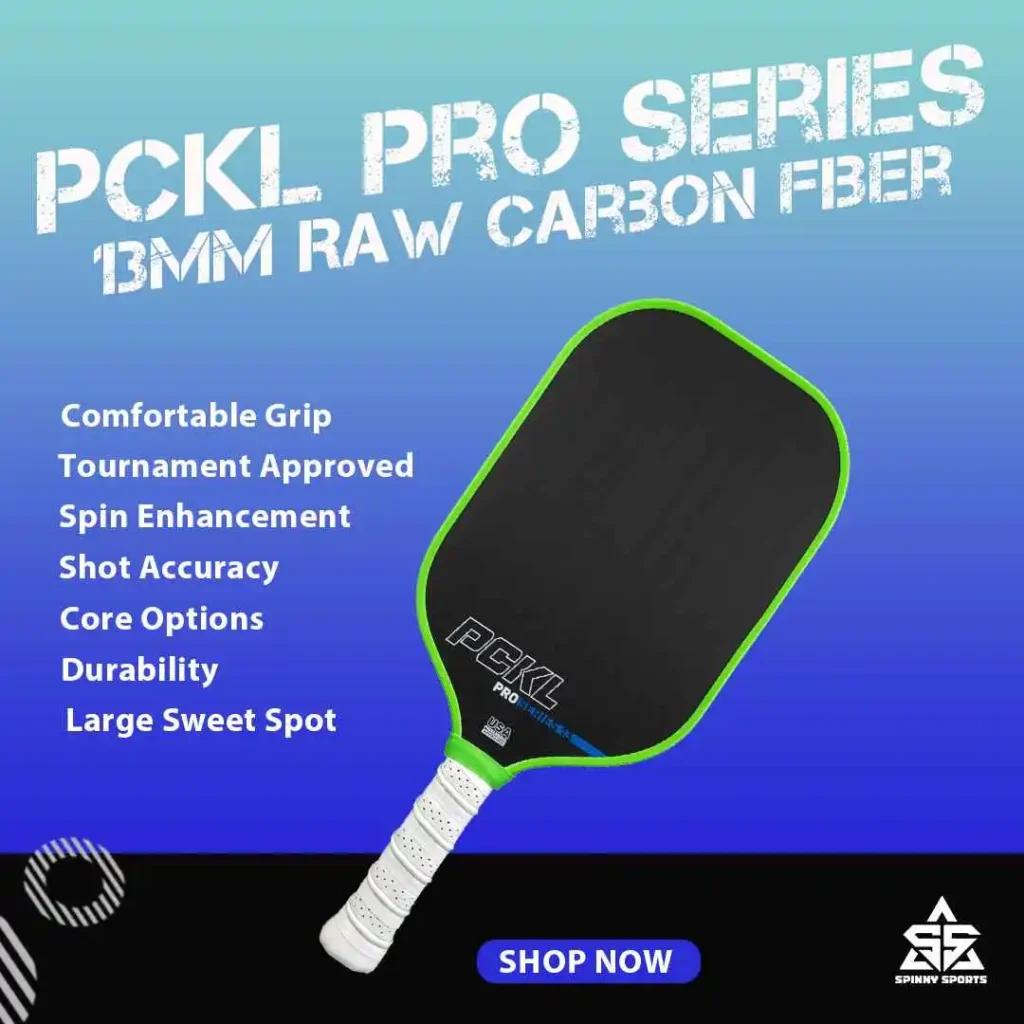 PCKL Pro Series 13mm Raw Carbon Fiber Best Pickleball Paddle